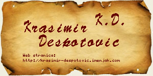 Krasimir Despotović vizit kartica